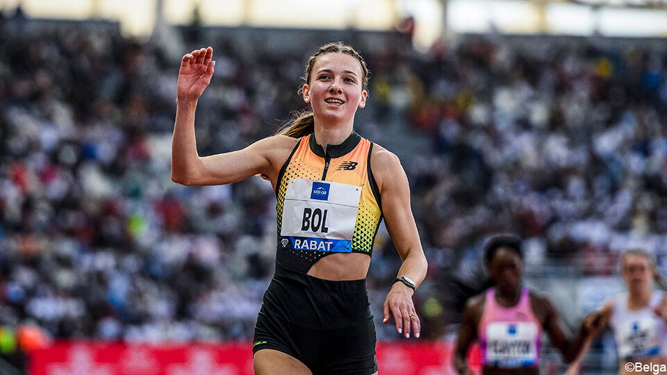 Femke Bol kende geen tegenstand in Rabat.